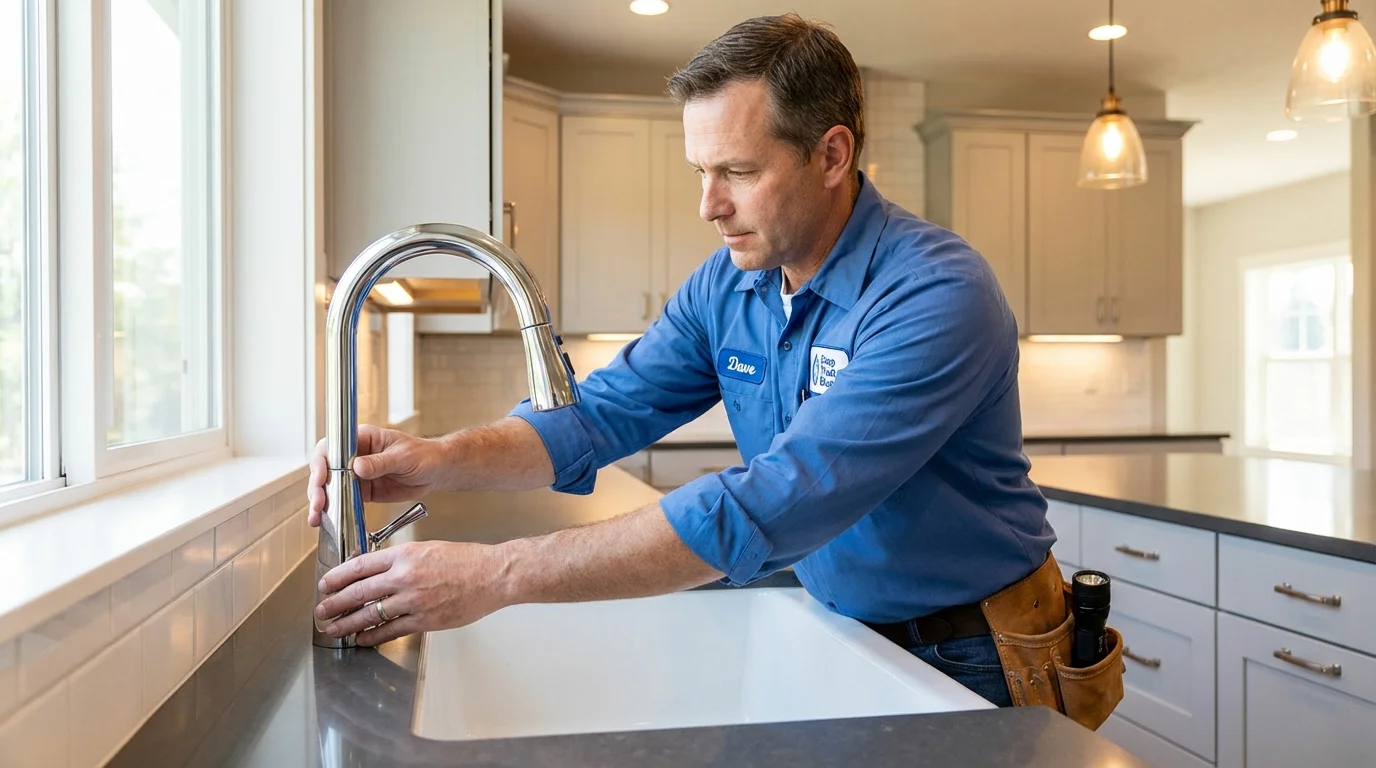 Kitchen faucet installation by Johns Plumbing LLC in Ravenna